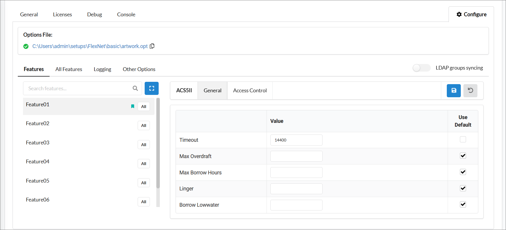 Options File Generator
