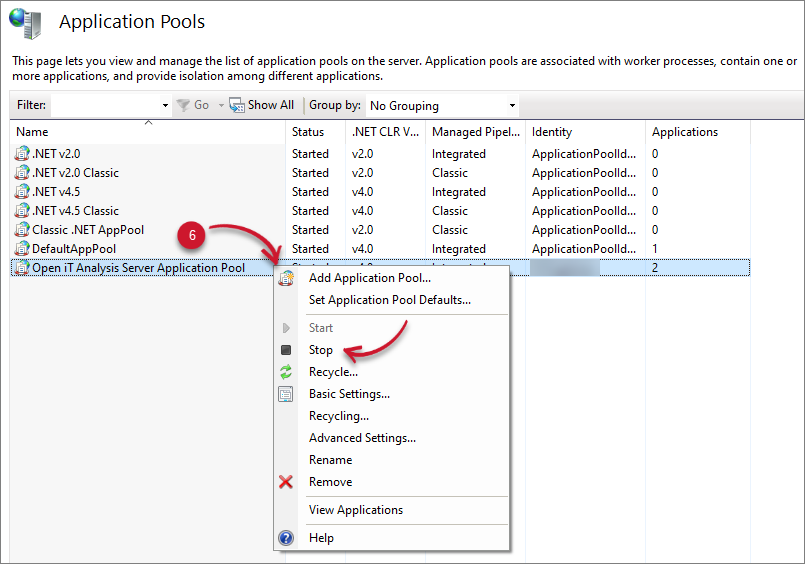 Stop Application Pool