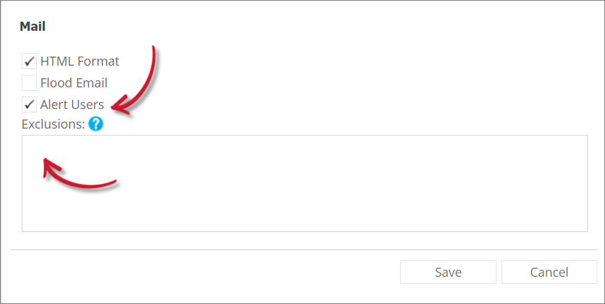 Long Checkout Alert Settings Exclude Users