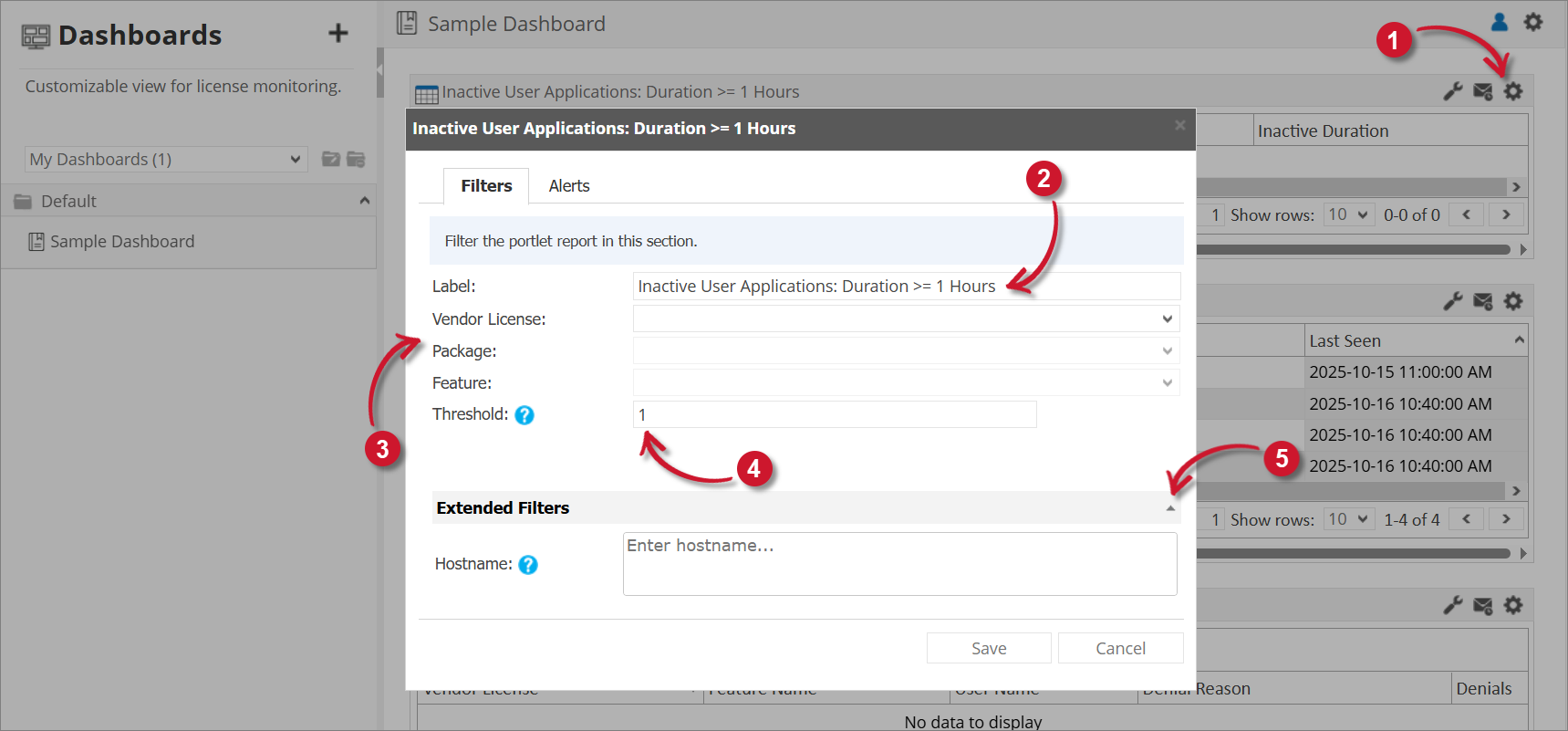 Long Checkout Filter Settings