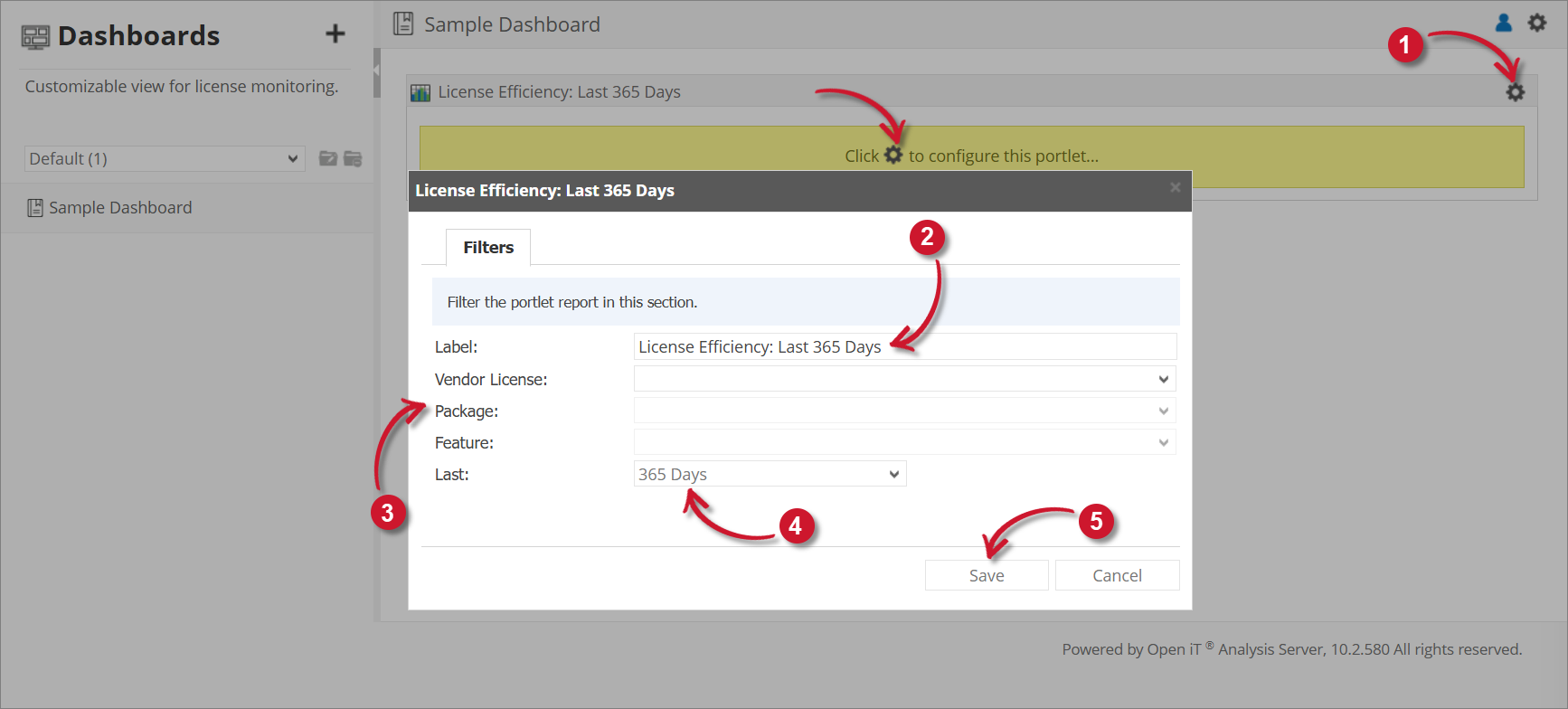 License Efficiency Configuration