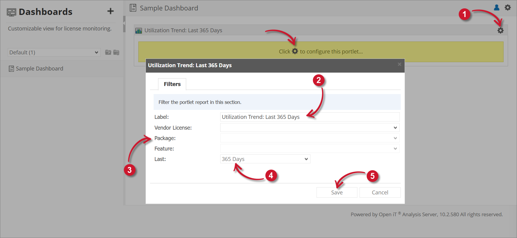 Utilization Trend Configuration