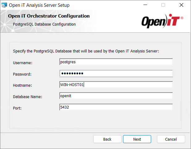 PostgreSQL Database Configuration