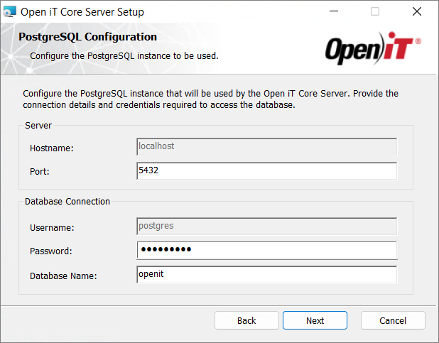 Bundled PostgreSQL Configuration