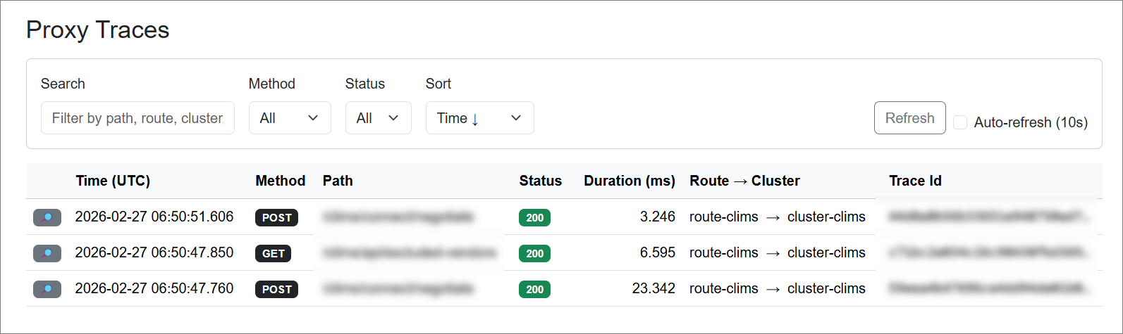 Proxy Traces