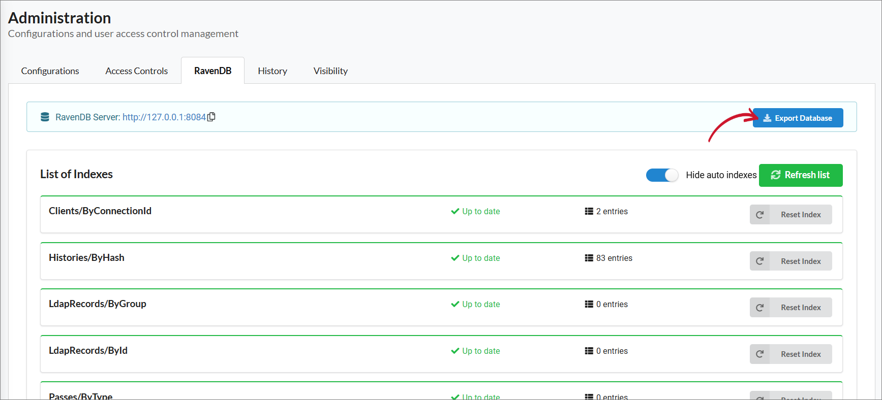 Export Database