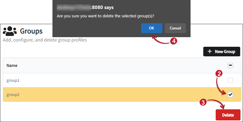 Removing Groups