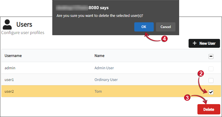 Removing a User Account