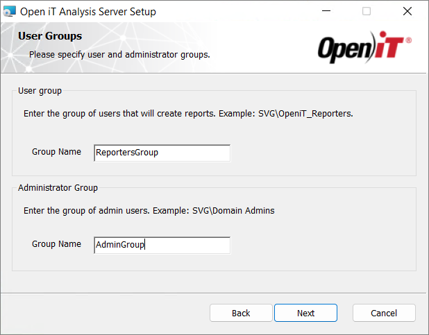 User and Administrator Group