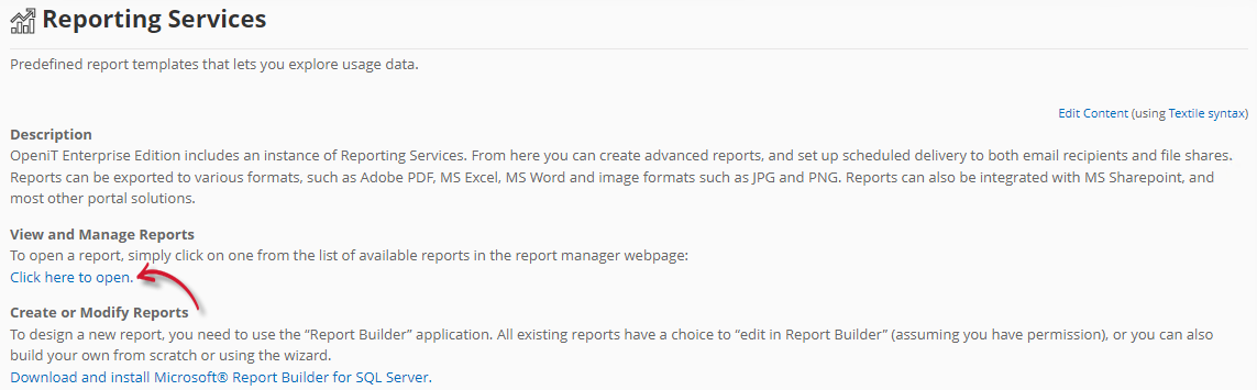 Reporting