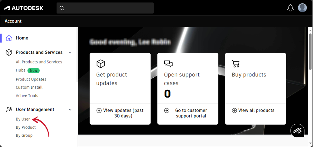 Navigating to User Management