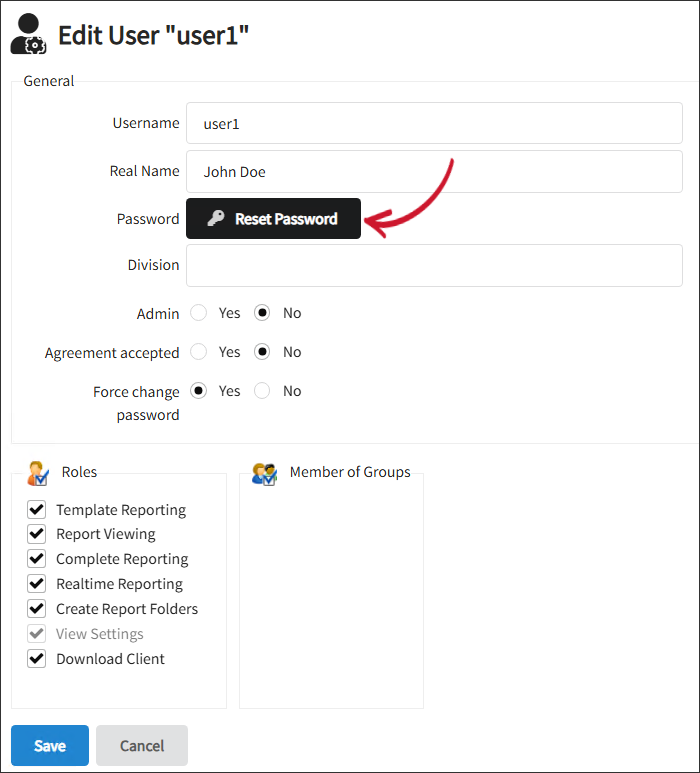 Reset Password