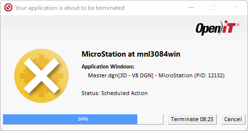 Scheduled License Harvesting Pop-up Notification