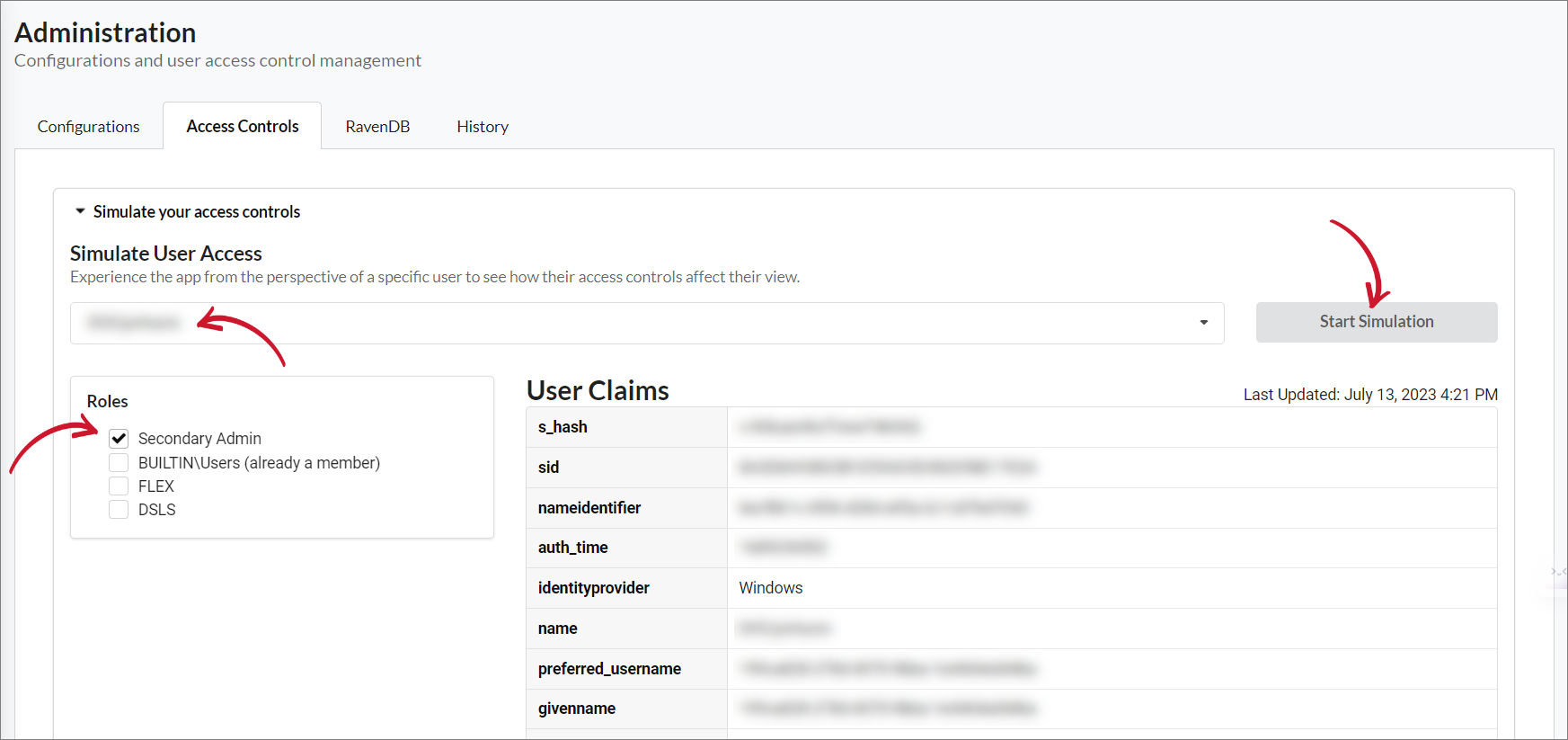 Simulate User Access