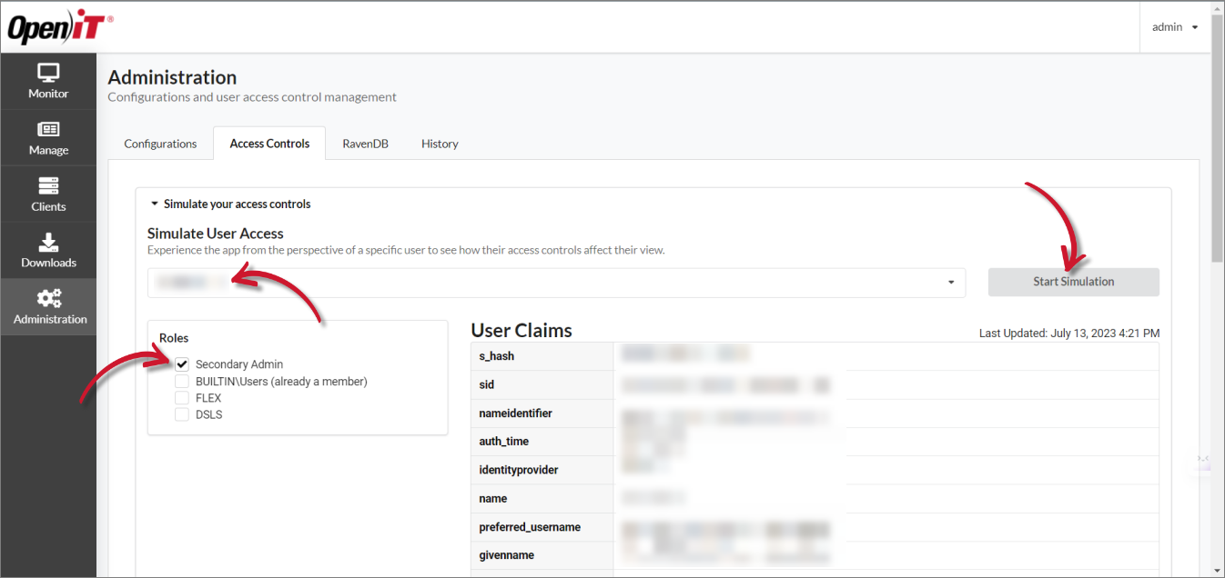 Simulate User Access