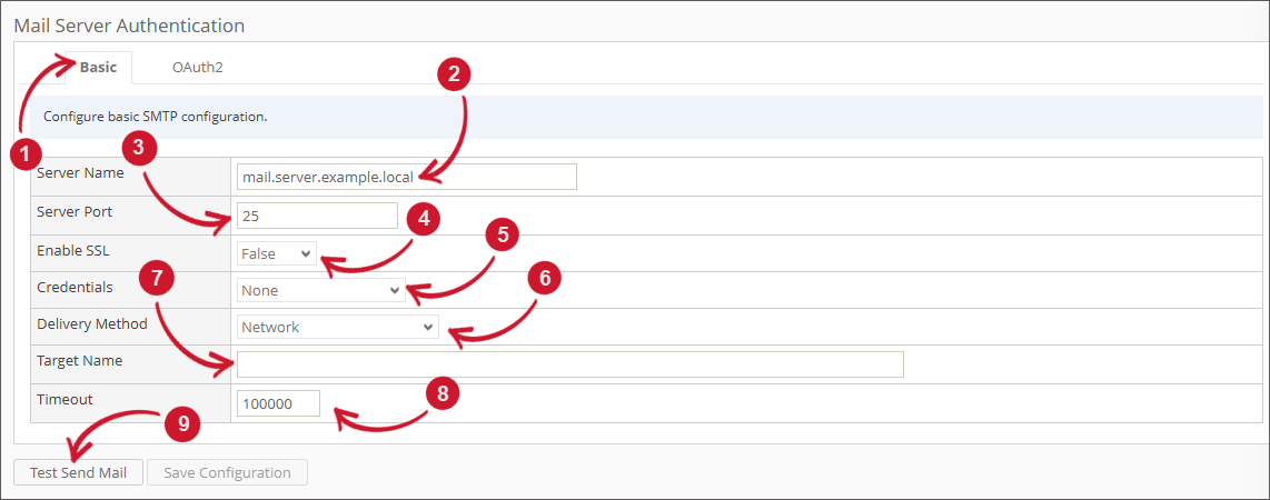 Configuring SMTP Settings