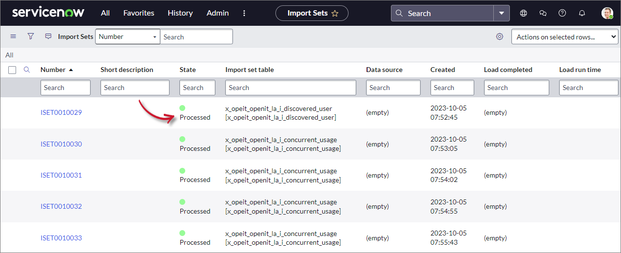 Data Receiving Logs