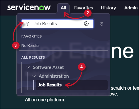 Navigate to Job Results