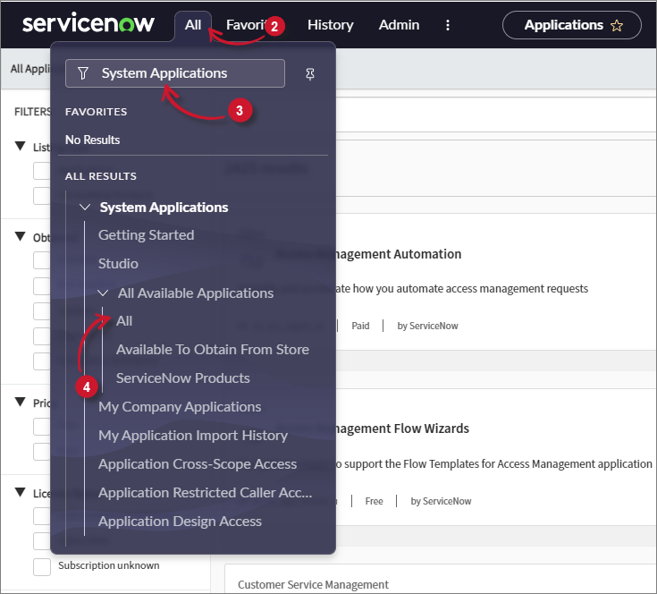 Navigate to Application Manager