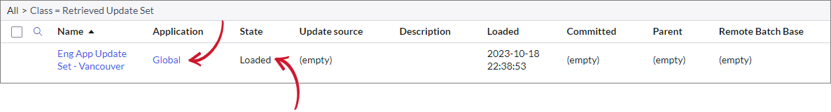 Upload State and Application Update Set from XML