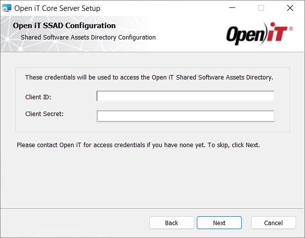 SSAD Access Configuration