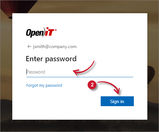 Analysis Server Web Access: Microsoft Login Password