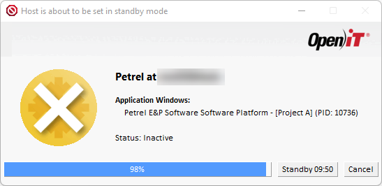 Standby Pop-up