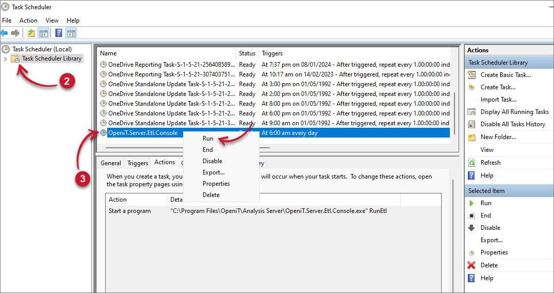 Task Scheduler Job Run Manually