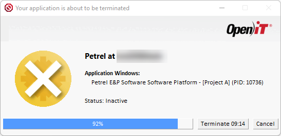 Terminate Pop-up