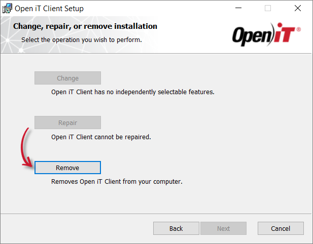 Uninstall Selection