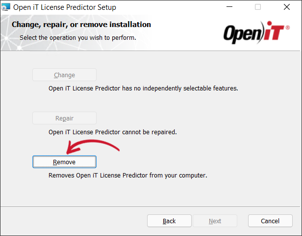 Uninstall Selection