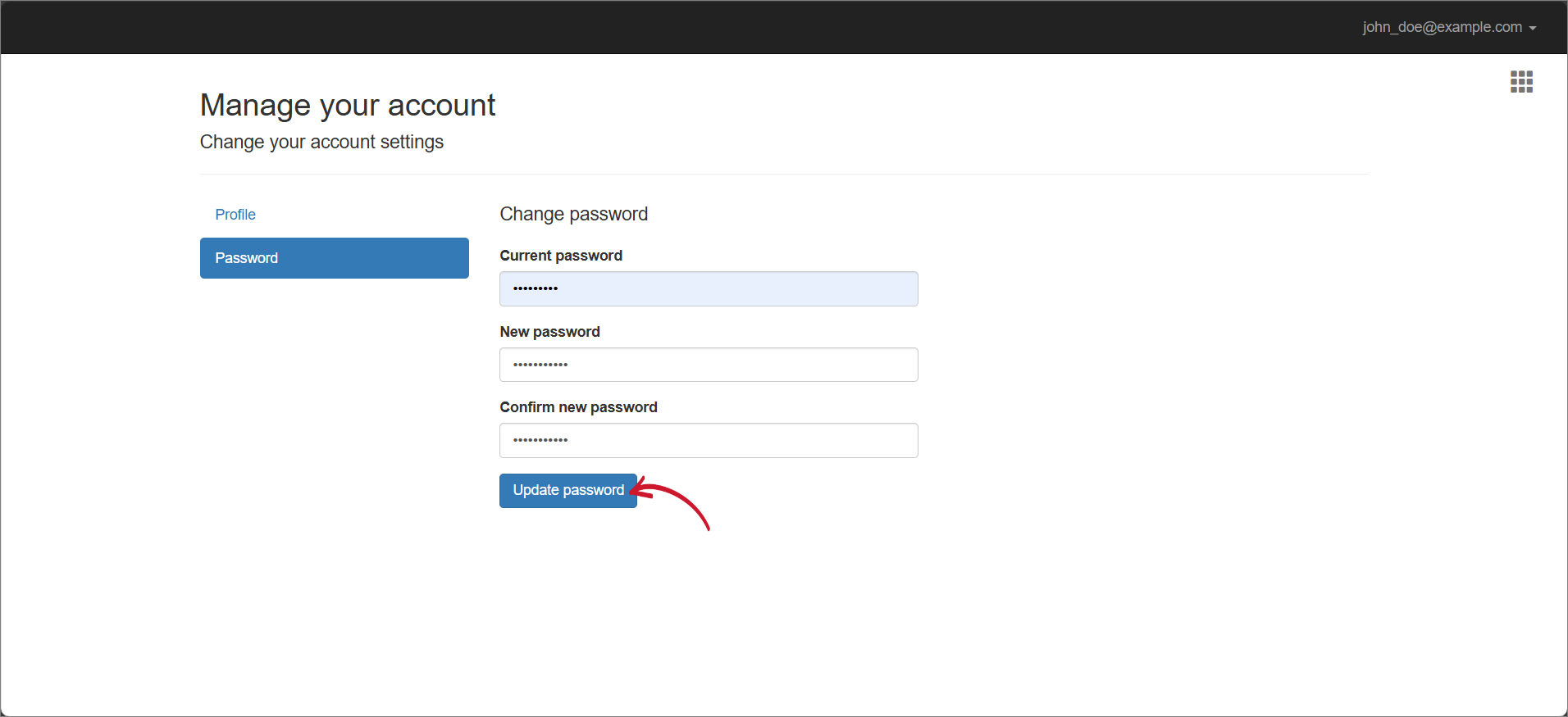 Updating Local Account Password