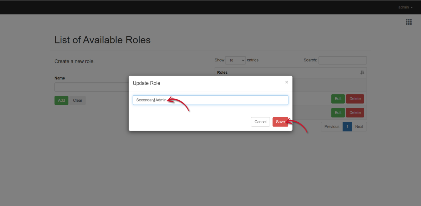 Updating an Identity Role