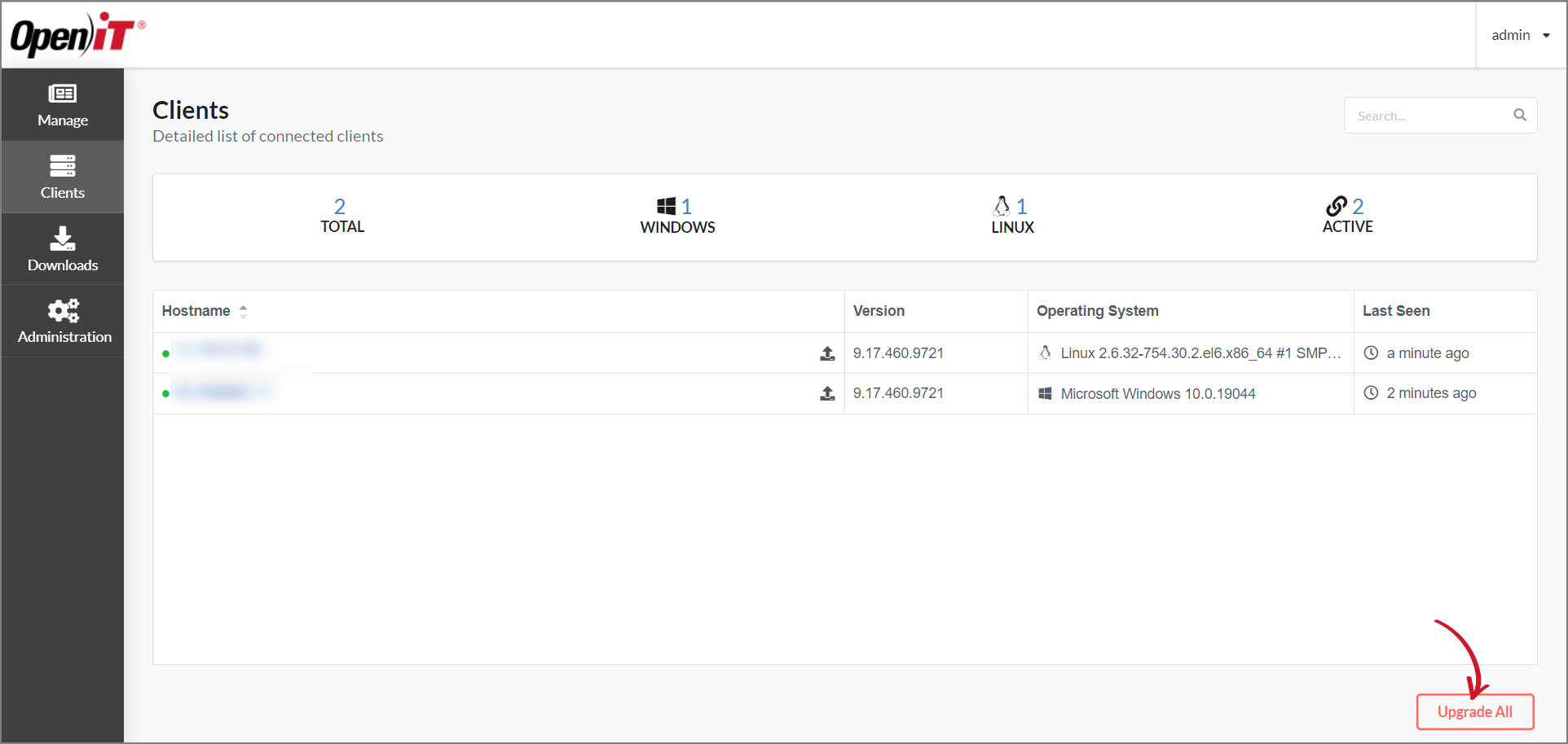 Upgrading All Clients