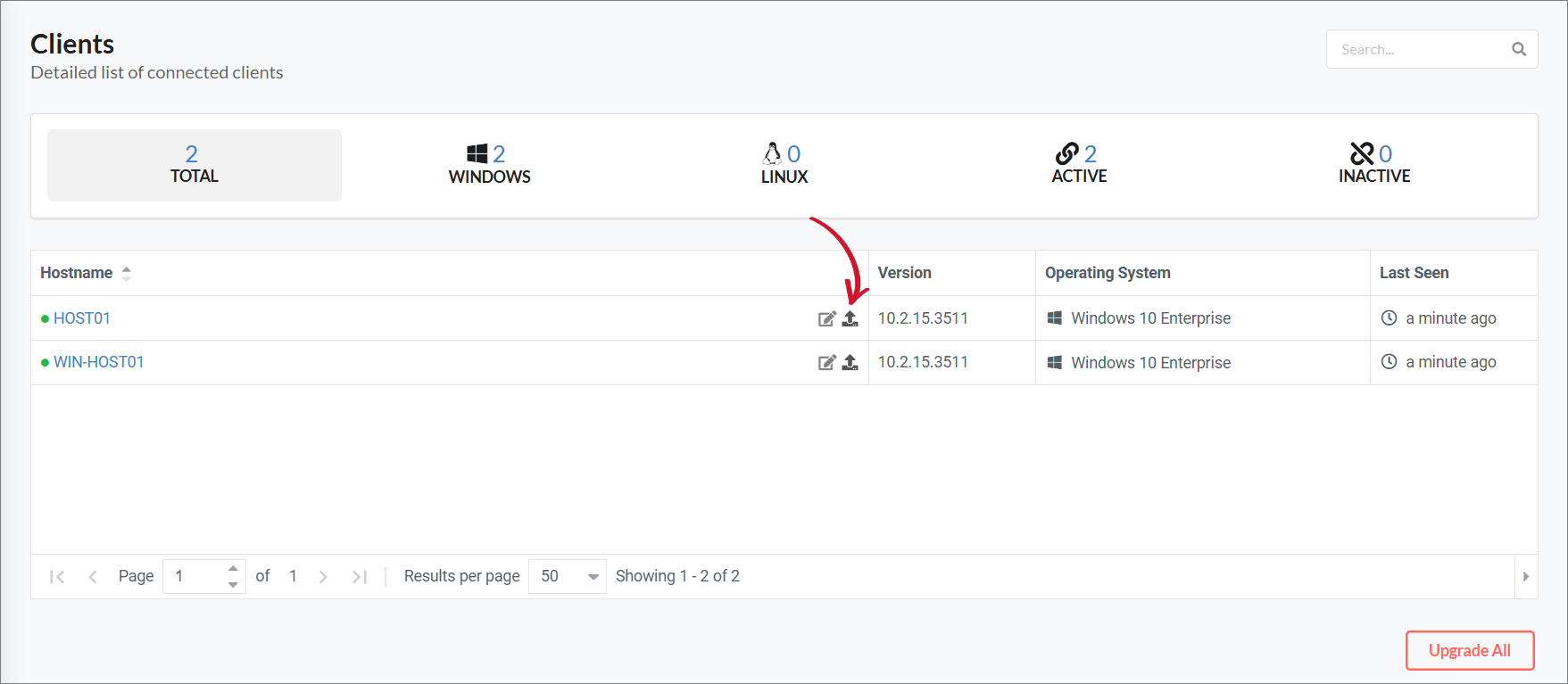 Upgrading a Single Client