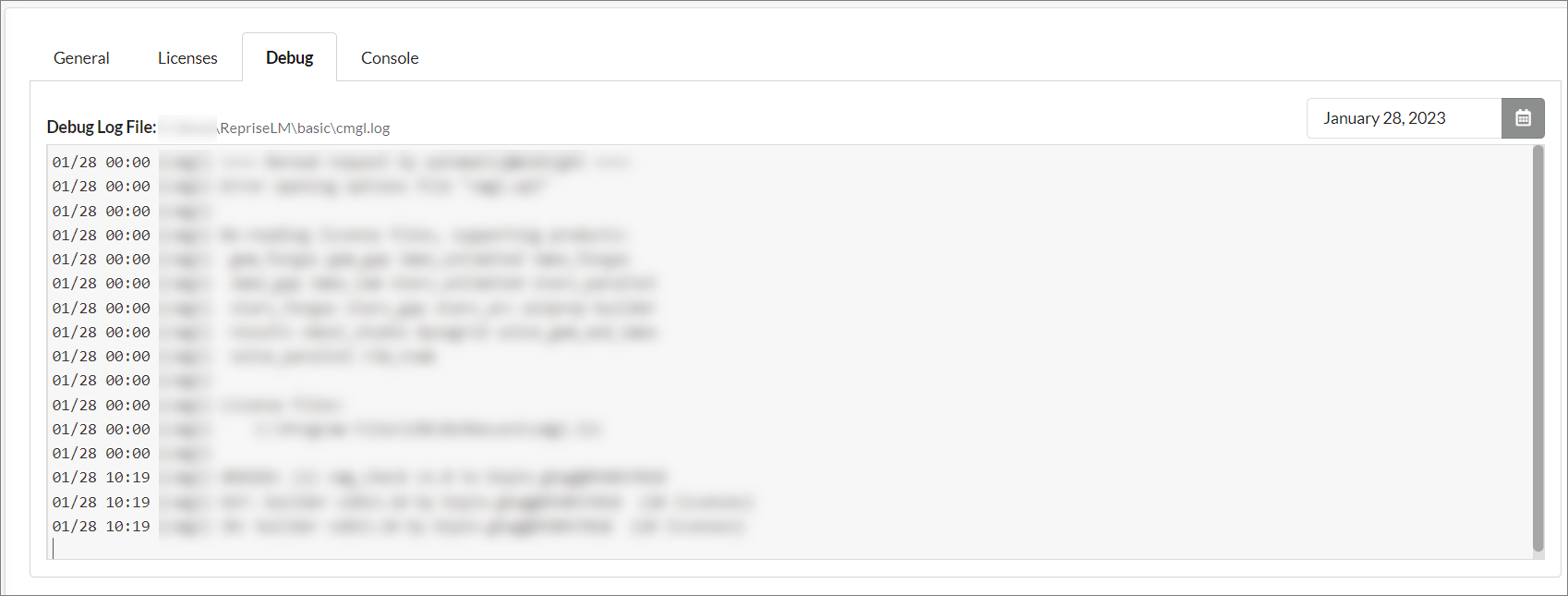 Debug Tab
