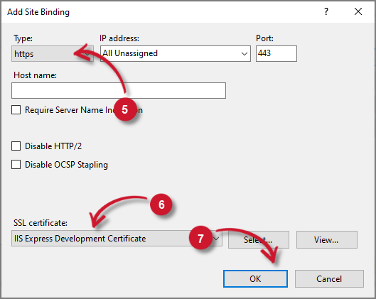 HTTPS Site Bindings