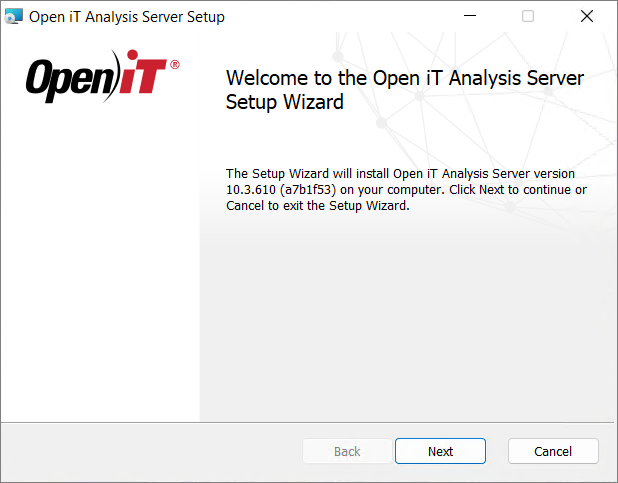 Setup Wizard Welcome Screen