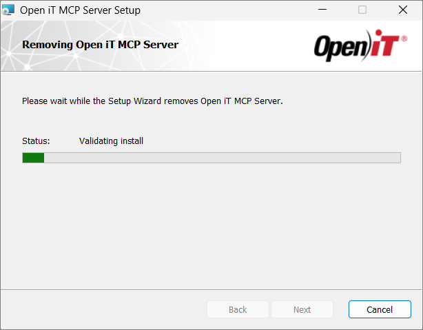 Uninstallation In-progress
