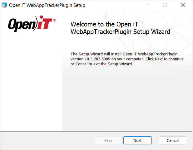 Setup Wizard Welcome Screen
