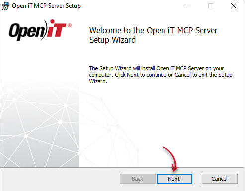 Setup Wizard Welcome Screen