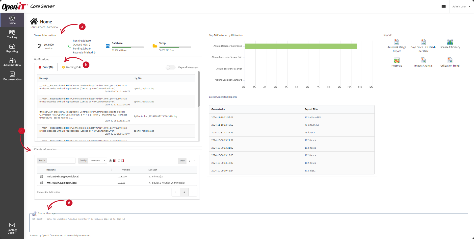 Core Reporting Server Alerts and Notification: Dashboard-based Alerts and Notifications