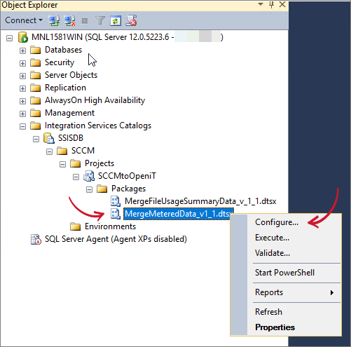 SCCM Integration: Configuring SSIS Package