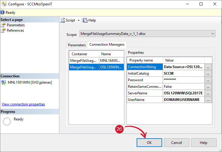 SCCM Integration: Configuring SSIS Package - Save Changes