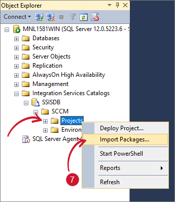 SCCM Integration: Import Packages in SSIS