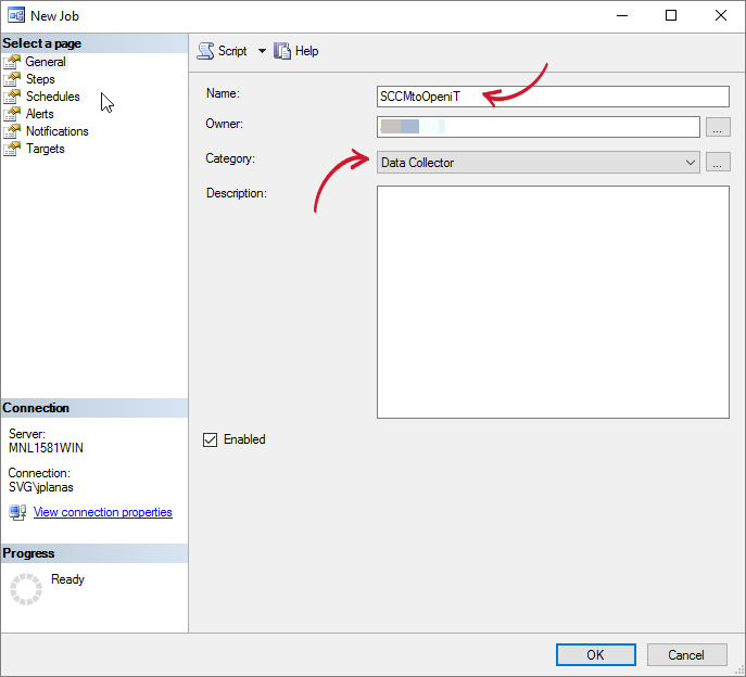 SCCM Integration: Scheduled Job Details