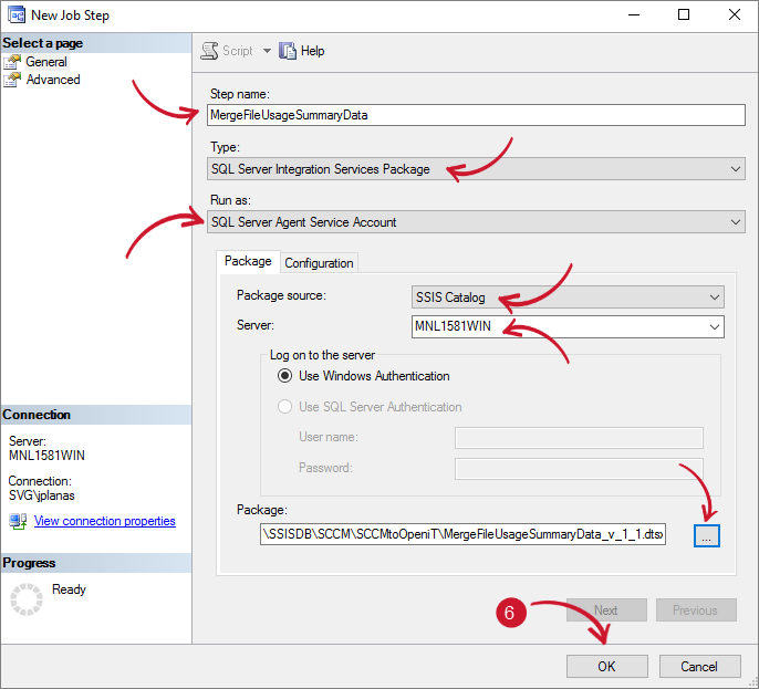 SCCM Integration: Scheduled Job Steps