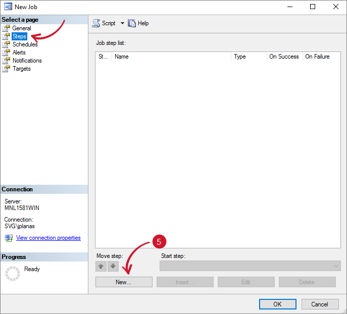 SCCM Integration: Scheduled Job New Step