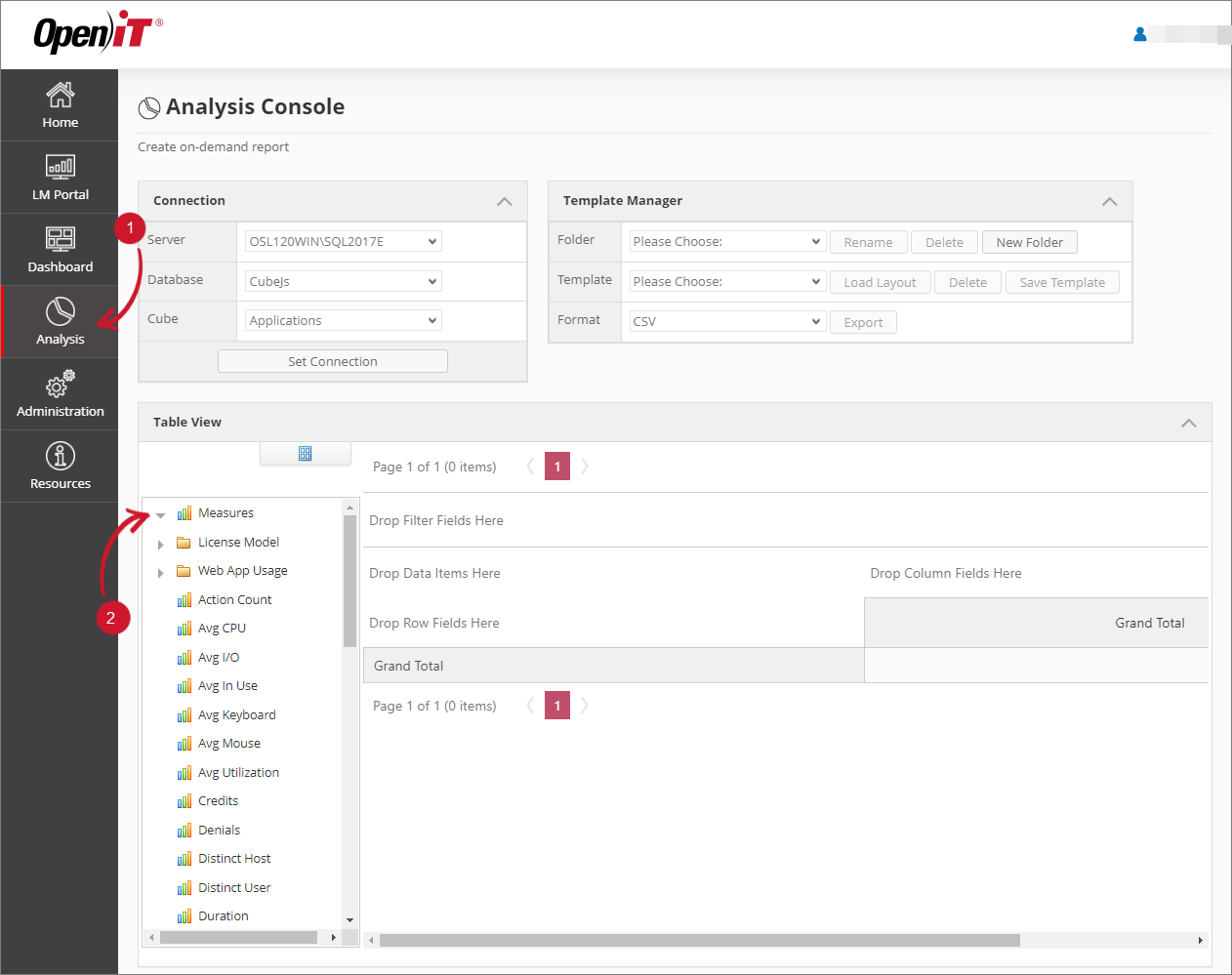 SCCM Integration: Report Table View