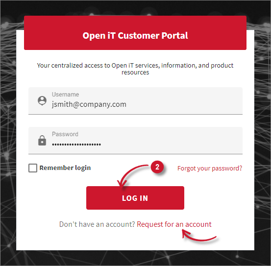 Customer Portal: Login